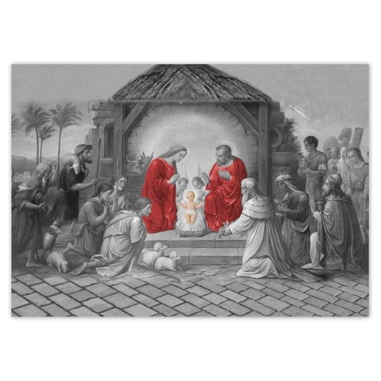 Plakat A3 POZIOM Święta rodzina czerwień ZeSmakiem