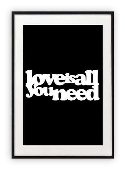 Plakat A4 21x30 cm  Alle you need is love WZORY Printonia
