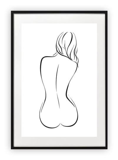 Plakat A4 21x30 cm  Kobieta Szkic Rysunek WZORY Printonia