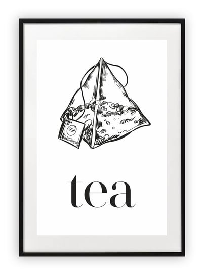 Plakat A4 21x30 cm  Torebka herbaty TEA WZORY Printonia