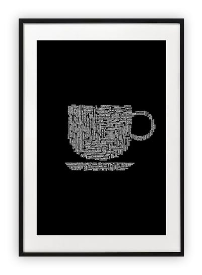 Plakat A4 21x30 cm  Typografia Coffee Kuchnia WZORY Printonia