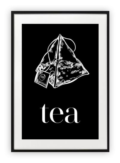 Plakat A4 21x30 cm  typografia tea herbata WZORY Printonia