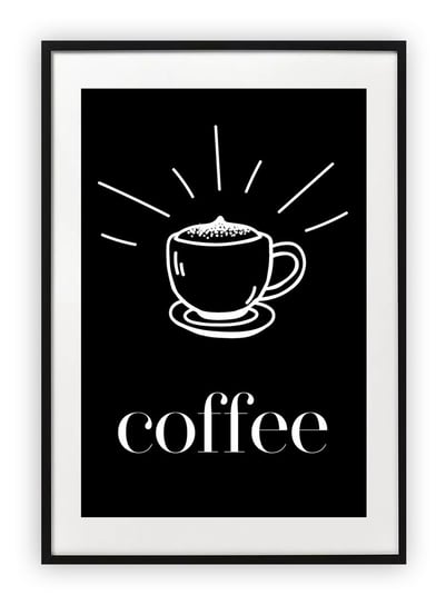 Plakat A4 21x30 cm  Typografia Typo Kawa Coffee WZORY Printonia