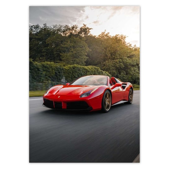 Plakat A4 PION Czerwone Ferrari ZeSmakiem