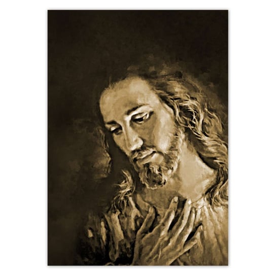 Plakat A4 PION Jezus Chrystus Sepia ZeSmakiem