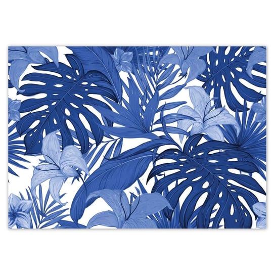 Plakat A4 POZIOM Classic Blue Monstera ZeSmakiem