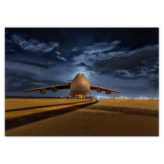 Plakat A4 POZIOM Wielki samolot Lotnisko ZeSmakiem