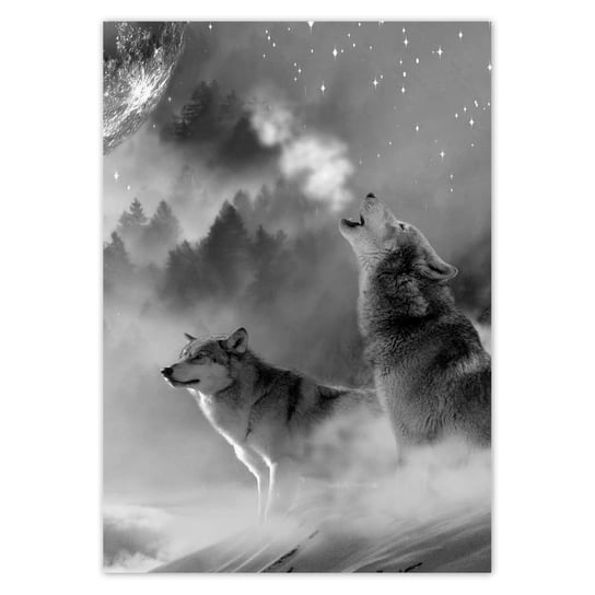 Plakat A5 PION Wilk wyjący do księżyca ZeSmakiem