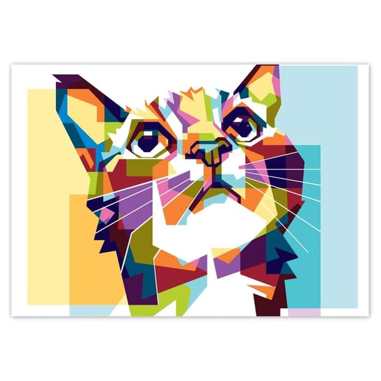 Plakat A5 POZIOM Abstrakcyjny kot ZeSmakiem