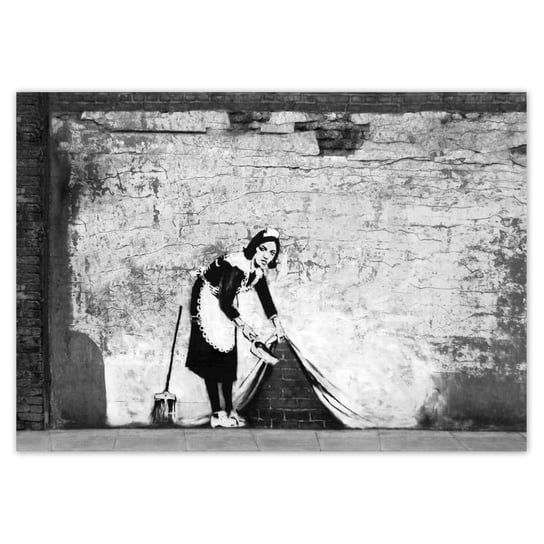 Plakat A5 POZIOM Banksy Pokojówka ZeSmakiem