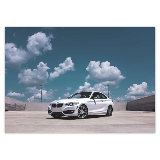 Plakat A5 POZIOM Białe BMW ZeSmakiem