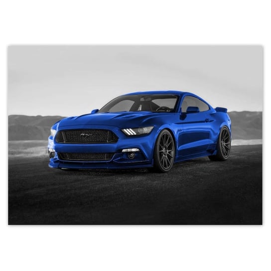 Plakat A5 POZIOM Niebieski Ford Mustang ZeSmakiem