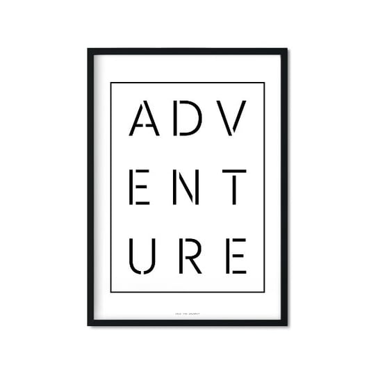 Plakat Adventure (II), biało-czarny, 50x70 cm Love The Journey