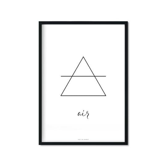 Plakat Air, biało-czarny, 50x70 cm Love The Journey