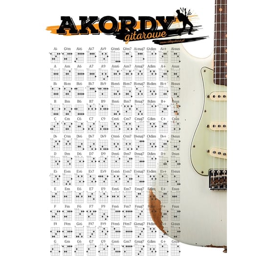 Plakat akordy gitarowe A33B/AKORD Akord