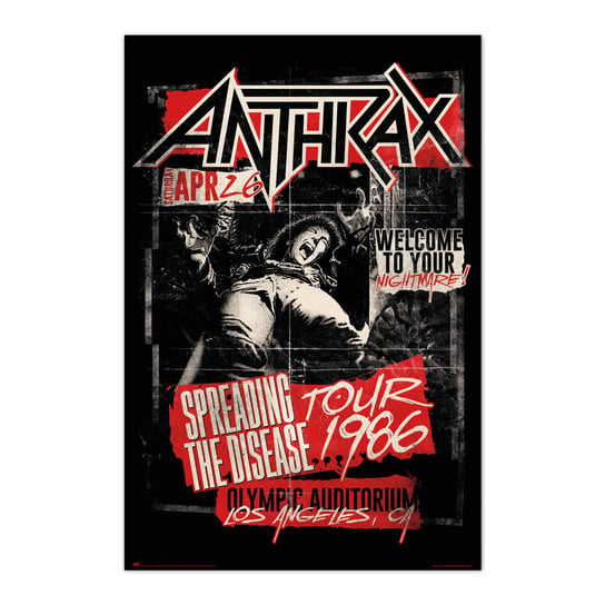 plakat ANTHRAX - SPREADING THE DISEASE 1986 Bravado