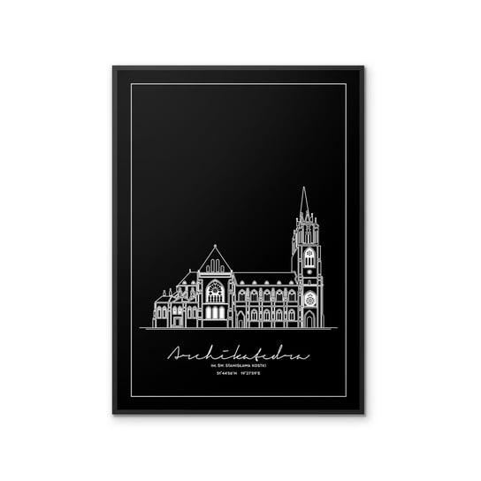 Plakat Architektura - Łódź - Archikatedra 40x50 cm Peszkowski Graphic