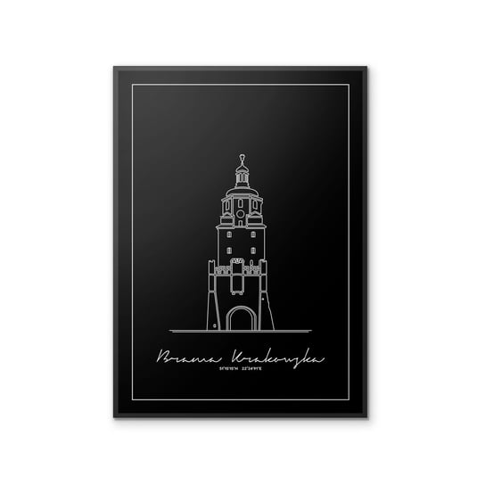Plakat Architektura - Lublin - Brama Krakowska 50x70 cm Peszkowski Graphic