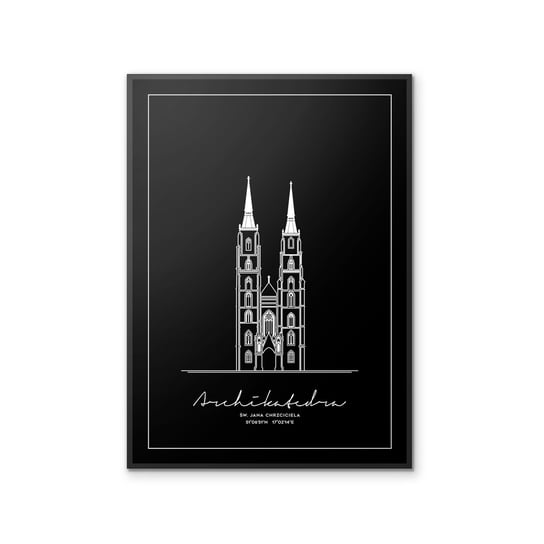 Plakat Architektura - Wrocław - Archikatedra 40x50 cm Peszkowski Graphic