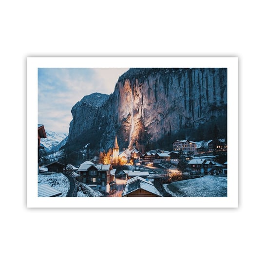 Plakat Arttor Świetlisty duch zimy - 70x50 cm - Plakat bez ramy - Krajobraz, Szwajcaria, Alpy, Architektura, Podróże - P2XAA70x50-4834 ARTTOR