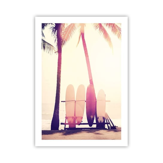 Plakat Arttor To będzie wspaniały dzień - 50x70 cm - Plakat bez ramy - Surfing, Plaża, Palma Kokosowa, Morze, Podróże - P2XPA50x70-4593 ARTTOR