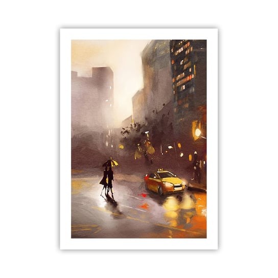 Plakat Arttor W światłach Nowego Jorku - 50x70 cm - Plakat bez ramy - Nowy Jork, Manhattan, Architektura, Miasto, Nocne Życie - P2XPA50x70-4298 ARTTOR