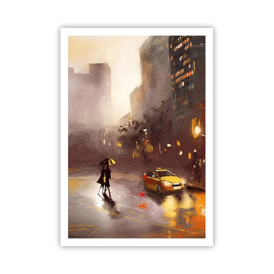 Plakat Arttor W światłach Nowego Jorku - 70x100 cm - Plakat bez ramy - Nowy Jork, Manhattan, Architektura, Miasto, Nocne Życie - P2XPA70x100-4298 ARTTOR