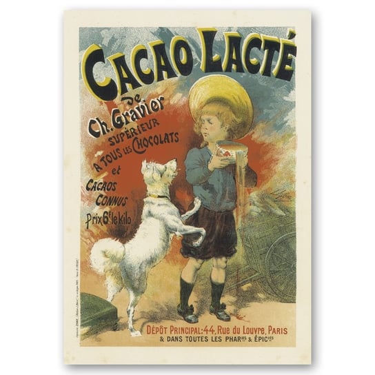 Plakat Artystyczny Cacao Lacté 50x70 Legendarte