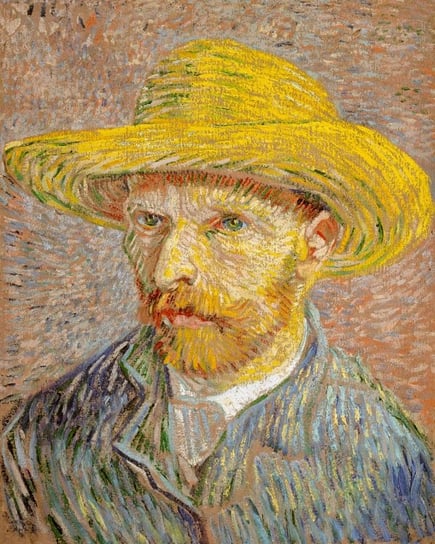 Plakat, Autoportret w Kapeluszu Słomkowym, Vincent van Gogh, 59,4x84,1 cm Inny producent