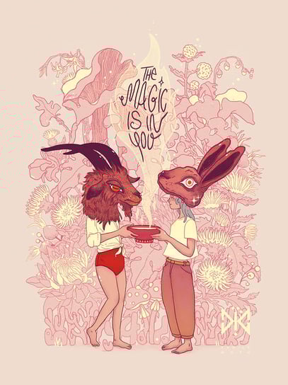 PLAKAT AUTORSKI "MAGIC" 40cmx50cm - DRUK PIGMENTOWY kamilamoth