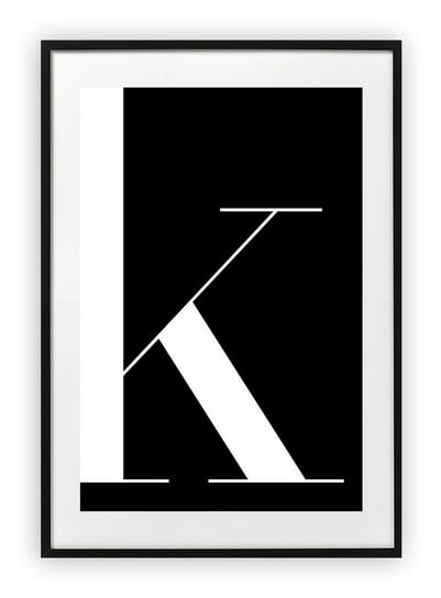 Plakat B1 70x100 cm K litera typografia WZORY Printonia