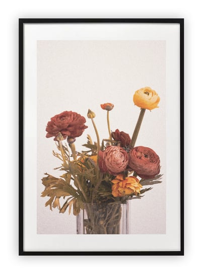 Plakat B2 50x70 cm Kwiaty Retro Boho Rysunek WZORY Printonia