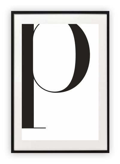 Plakat B2 50x70 cm Litera P typografia WZORY Printonia