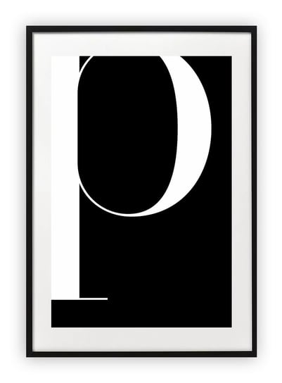 Plakat B2 50x70 cm P litera typografia WZORY Printonia