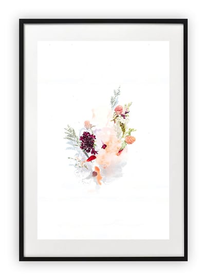 Plakat B2 50x70 cm Roślina Zieleń Róż Kwiat WZORY Printonia