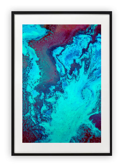 Plakat B2 50x70 cm Tekstura Natura Niebieski WZORY Printonia