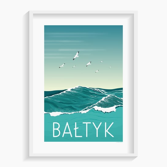 Plakat Bałtyk 50x70 cm A. W. WIĘCKIEWICZ