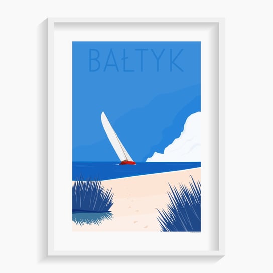 Plakat Bałtyk Plaża 40x50 cm A. W. WIĘCKIEWICZ