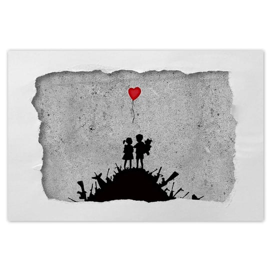 Plakat Banksy Dzieci na stosie, 120x80 cm ZeSmakiem