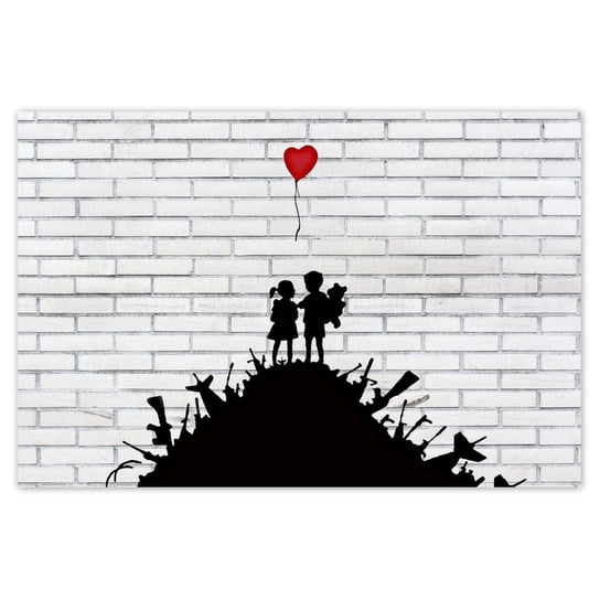 Plakat Banksy Góra broni Balon, 120x80 cm ZeSmakiem