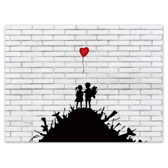 Plakat Banksy Góra broni Balon, 135x100 cm ZeSmakiem