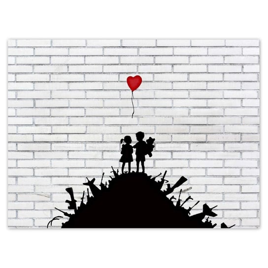 Plakat Banksy Góra broni Balon, 40x30 cm ZeSmakiem