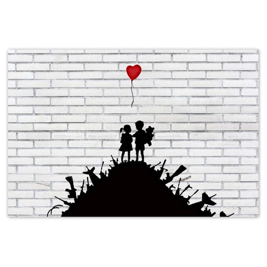 Plakat Banksy Góra broni Balon, 90x60 cm ZeSmakiem