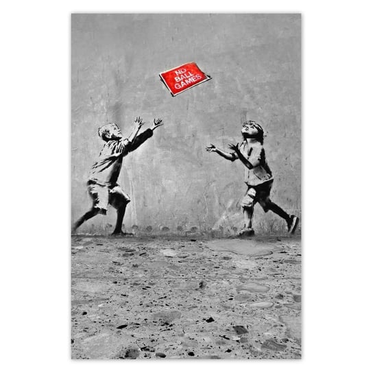 Plakat Banksy No Ball Games, 80x120 cm ZeSmakiem