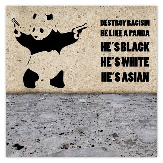 Plakat Banksy Panda, 140x140 cm ZeSmakiem