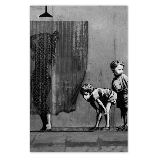 Plakat Banksy Prysznic, 40x60 cm ZeSmakiem