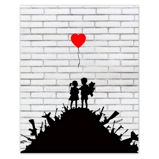 Plakat Banksy Sterta broni Balon, 40x50 cm ZeSmakiem