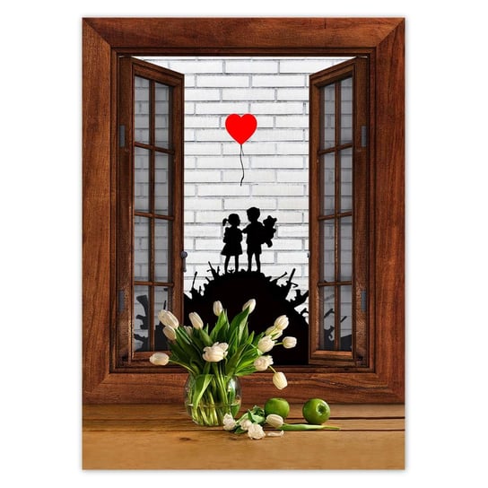 Plakat Banksy Sterta broni Balon, 50x70 cm ZeSmakiem