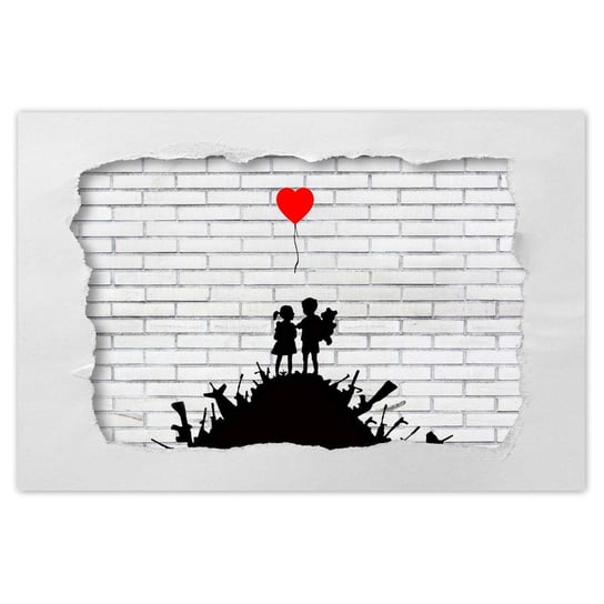 Plakat Banksy Sterta broni Balon, 60x40 cm ZeSmakiem