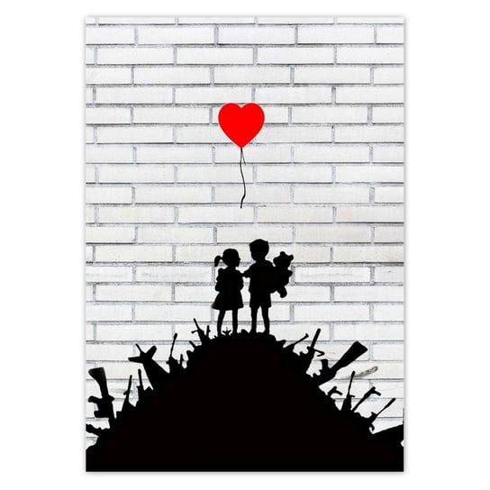 Plakat Banksy Sterta broni Balon, 70x100 cm ZeSmakiem